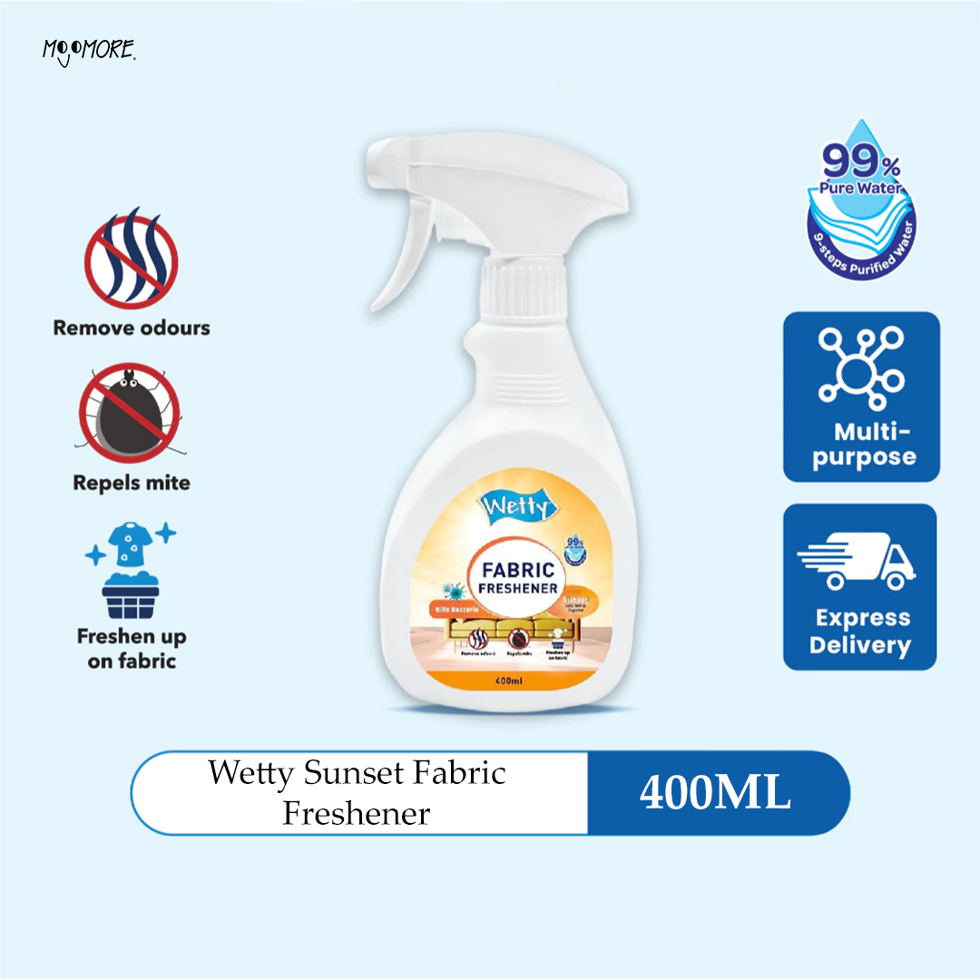 Wetty Fabric Freshener 400ml (Sunset, Morning Dew, Twilight)