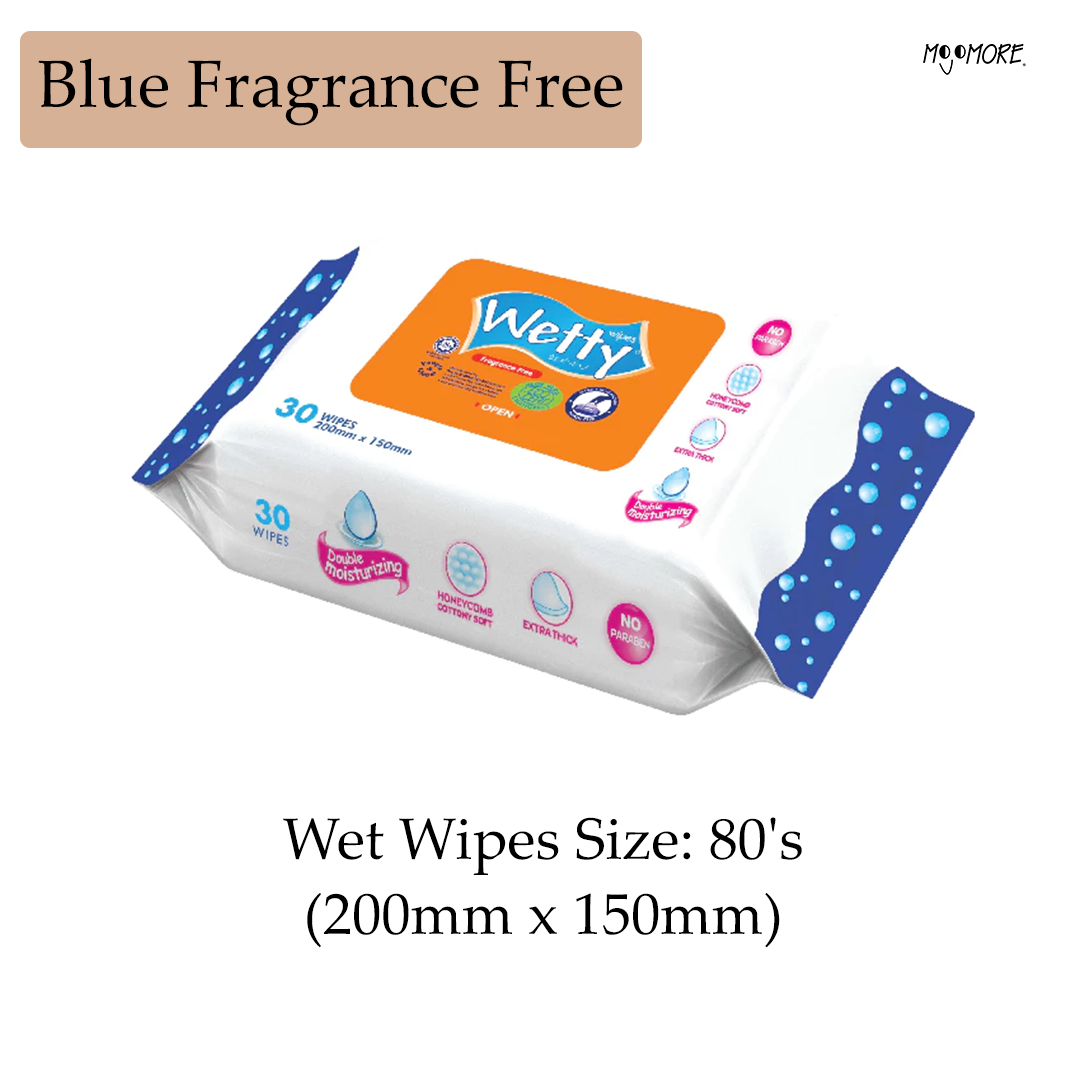 Wetty Wipes 80' Tissue Tisu Basah Tebal Tissu Basah Halal Baby Wipes