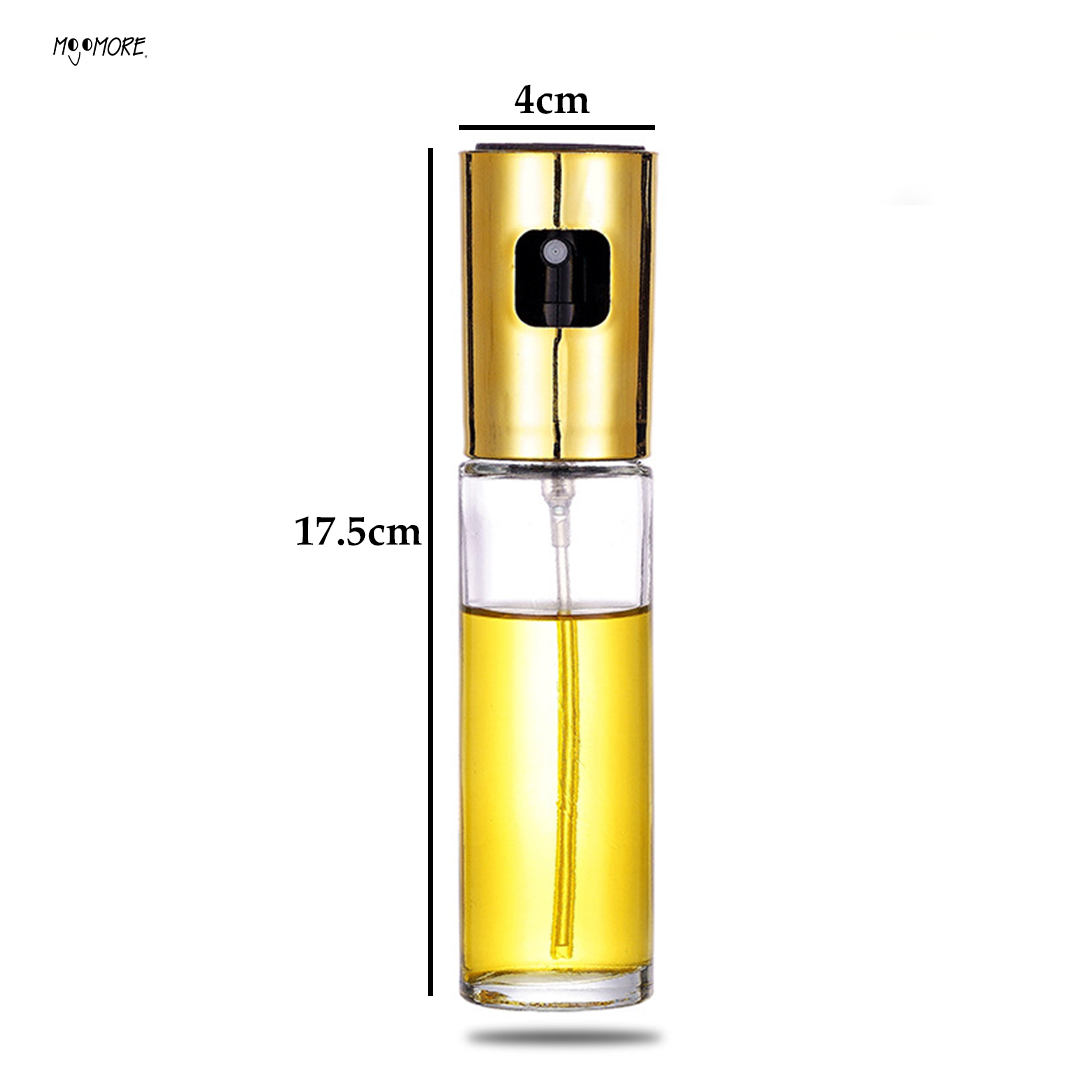 Mojomore Oil spray bottle push spray glass oil bottle kitchen household barbecue stainless steel oil spray bottle