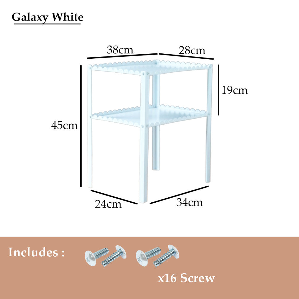 MOJOMORE Coffee Table Living Room Sofa Side Small Table Corner Bedside Metal Meja Kecil Kopi Ruang