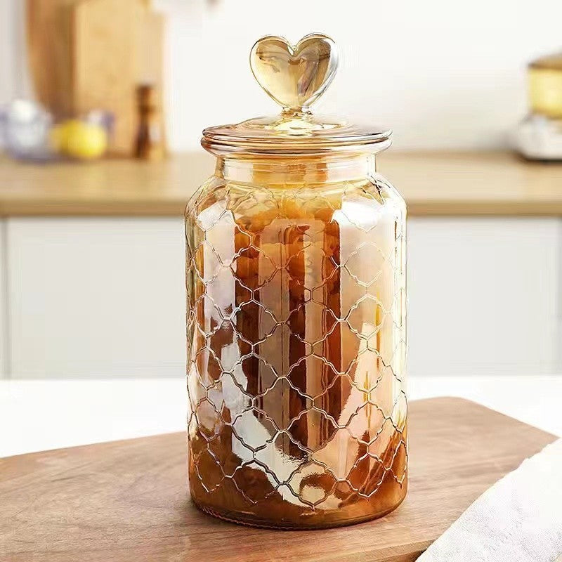 Mojomore Airtight Glass Jar Cookie Food Storage Container Spice Bottles Balang Kaca Kuih Raya