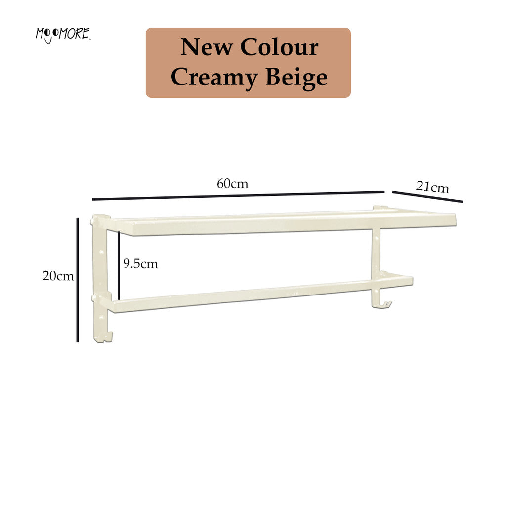 Mojomore Premium SS Towel Bar Wall Mounted Rack Bathroom Holder Hanger