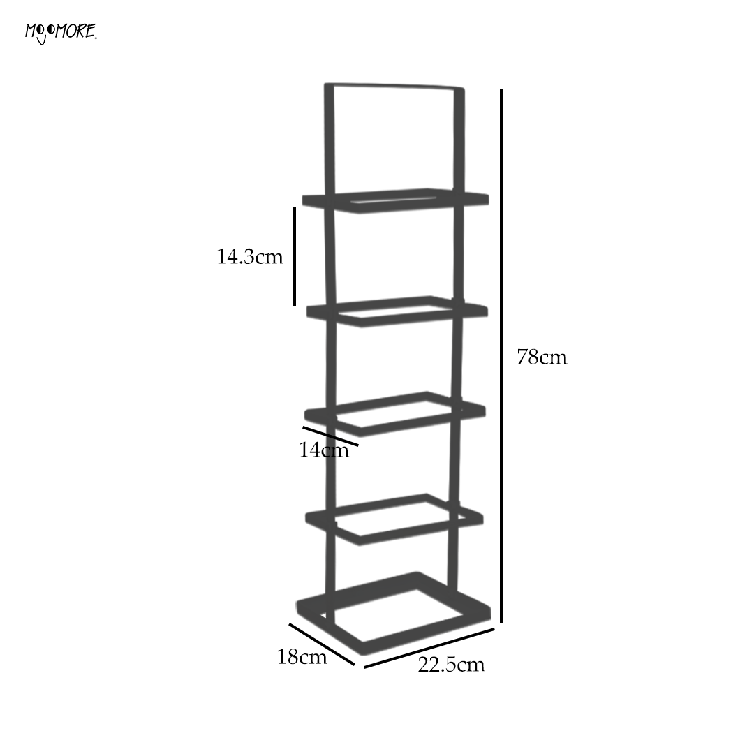 Mojomore Stylish Simple Vertical Iron Shoe Rack Pair Shoe Storage Rack Narrow Multi-Layer Single Row Shoe Rack