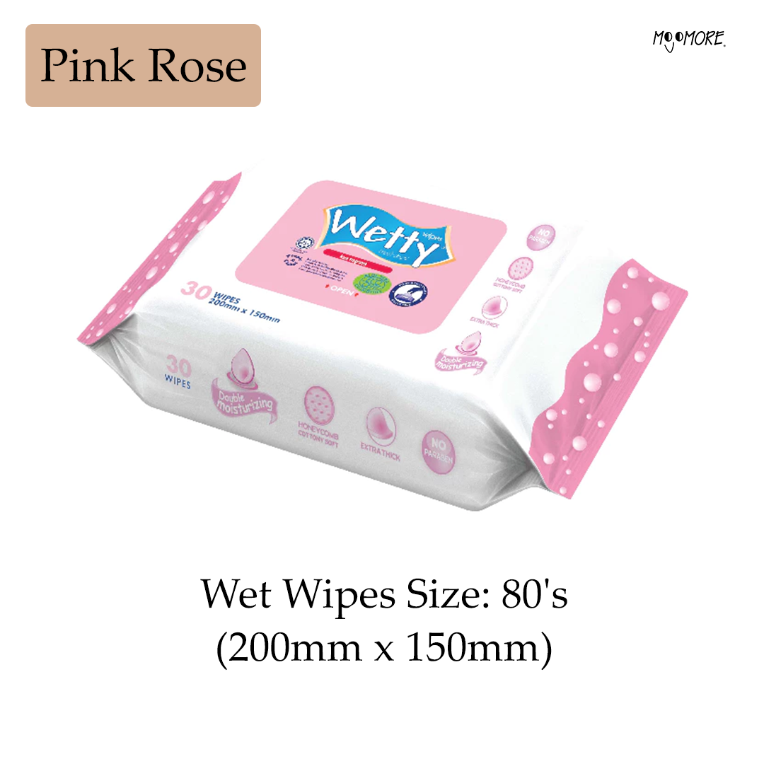 Wetty Wipes 80' Tissue Tisu Basah Tebal Tissu Basah Halal Baby Wipes