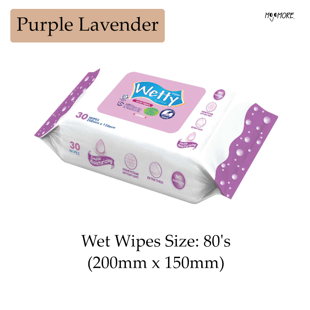 Wetty Wipes 80' Tissue Tisu Basah Tebal Tissu Basah Halal Baby Wipes