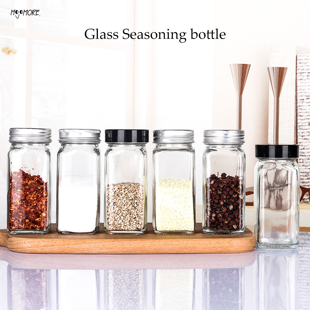Mojomore 120g Seasoning Bottle Glass Jar Food Storage Spice Container Condiment Bekas Rempah Balang Kaca Kedap