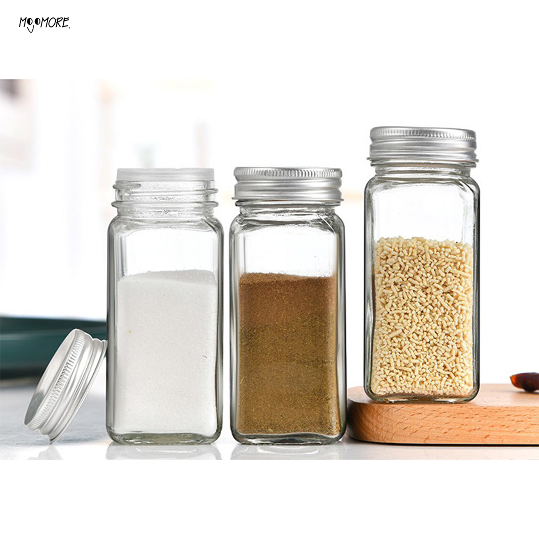 Mojomore 120g Seasoning Bottle Glass Jar Food Storage Spice Container Condiment Bekas Rempah Balang Kaca Kedap