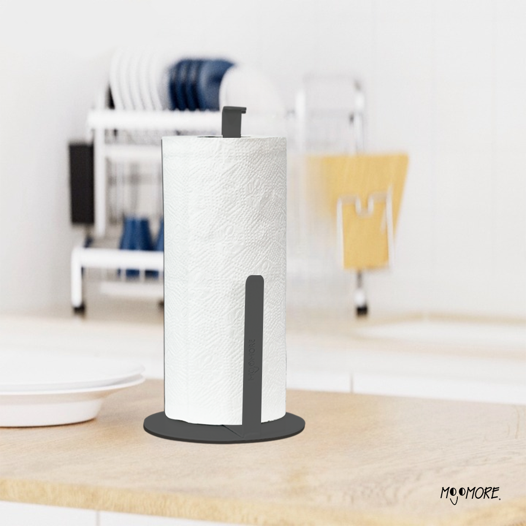 Mojomore Paper Towel Holder Stainless Steel Countertop Roll Kitchen Paper Towel Standing One-Hand Operation Organize