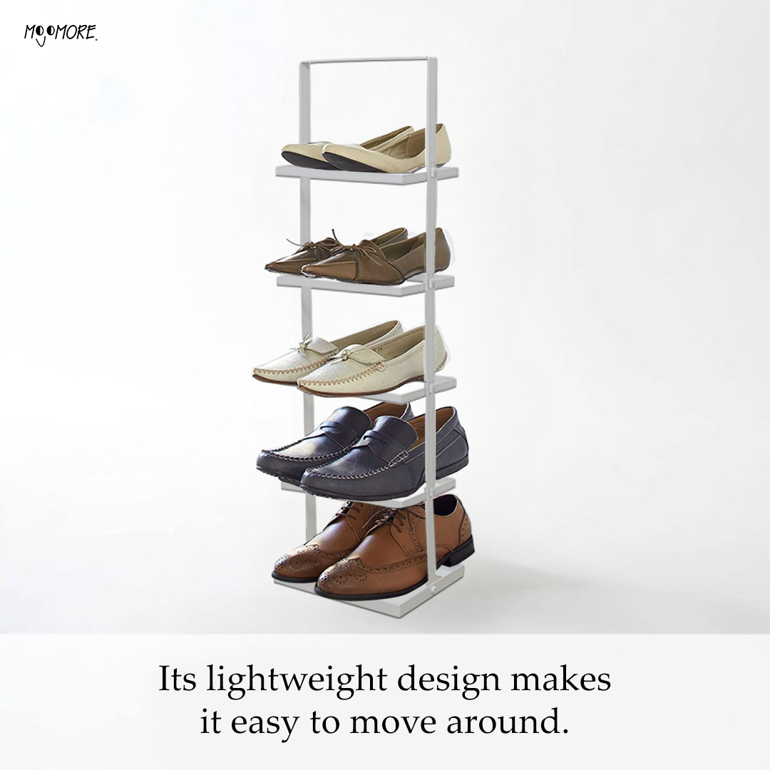 Mojomore Stylish Simple Vertical Iron Shoe Rack Pair Shoe Storage Rack Narrow Multi-Layer Single Row Shoe Rack