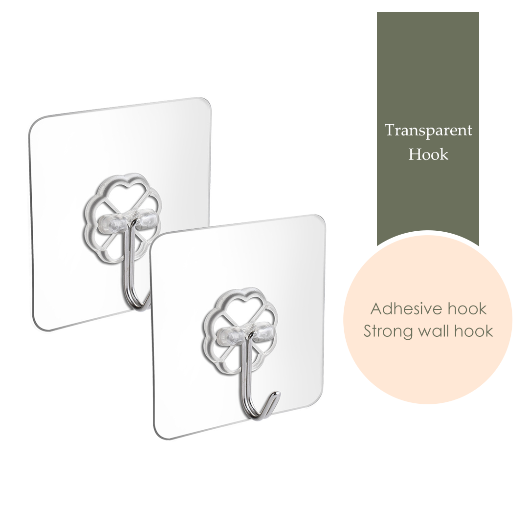 Mojomore Wall Hooks Seamless Screw, No-Punch Strong Adhesive Hook Screws ,Kitchen Bathroom Brackets Fixed Nail,Reusable