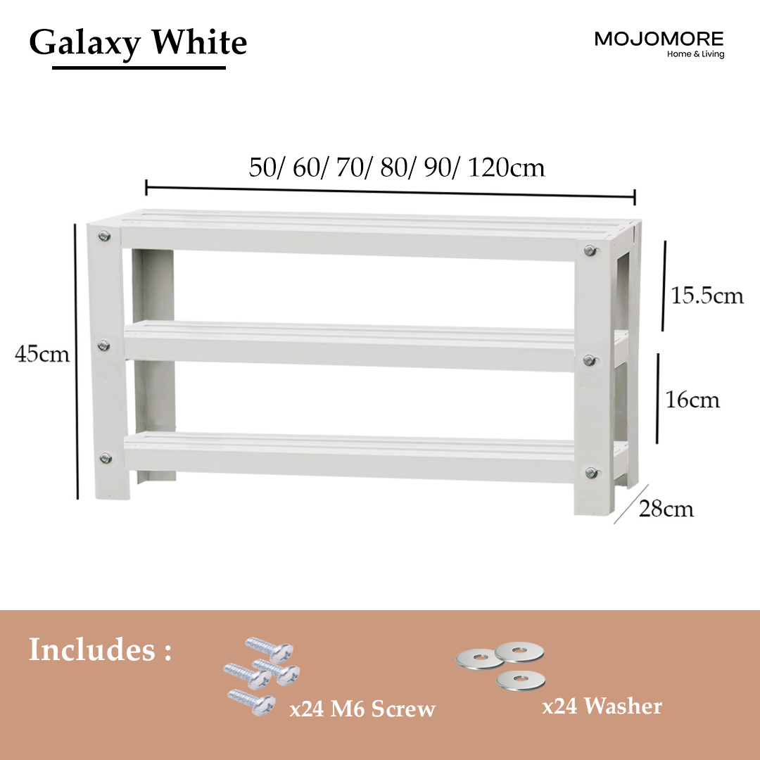 MOJOMORE 50CM-120CM Tahan Karat Anti Rust Bench Chair Long Metal Garden Shoe Bench Kerusi Besi
