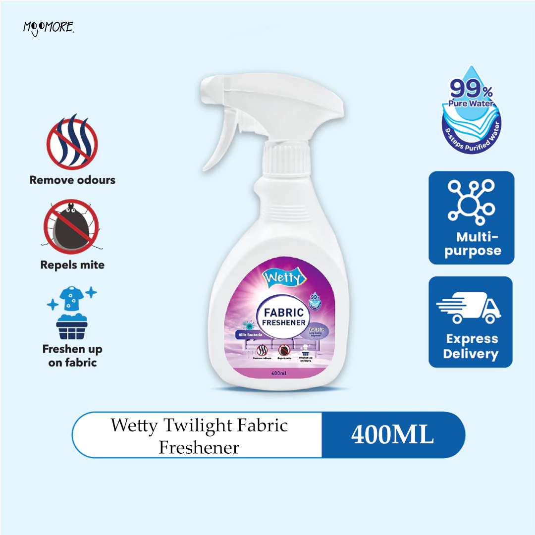 Wetty Fabric Freshener 400ml (Sunset, Morning Dew, Twilight)