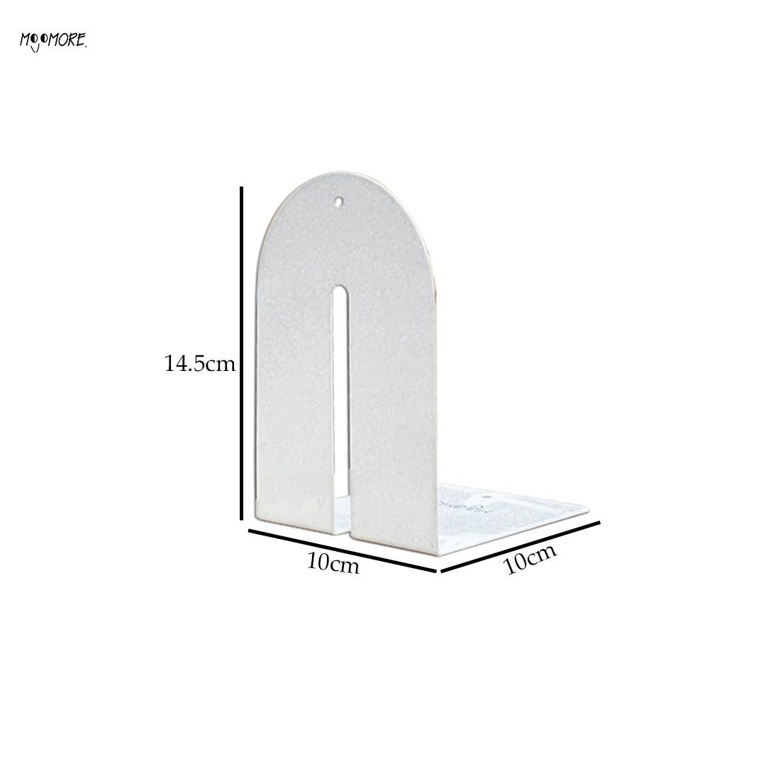 MOJOMORE Premium 2 PCs High Quality Metal Book Stand Bookshelf Decoration Bookshelf Library School Office Decoration