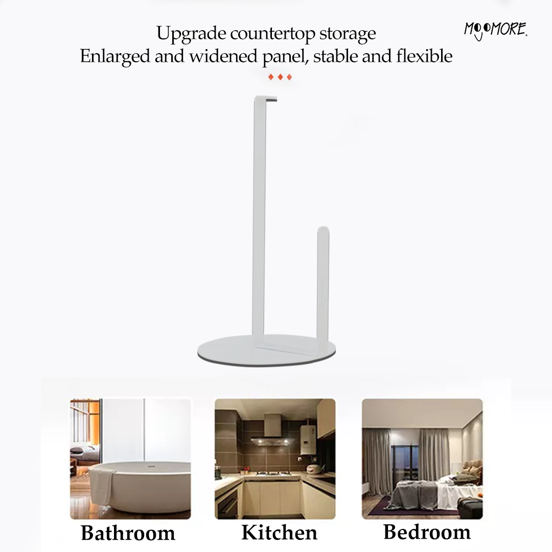 Mojomore Paper Towel Holder Stainless Steel Countertop Roll Kitchen Paper Towel Standing One-Hand Operation Organize