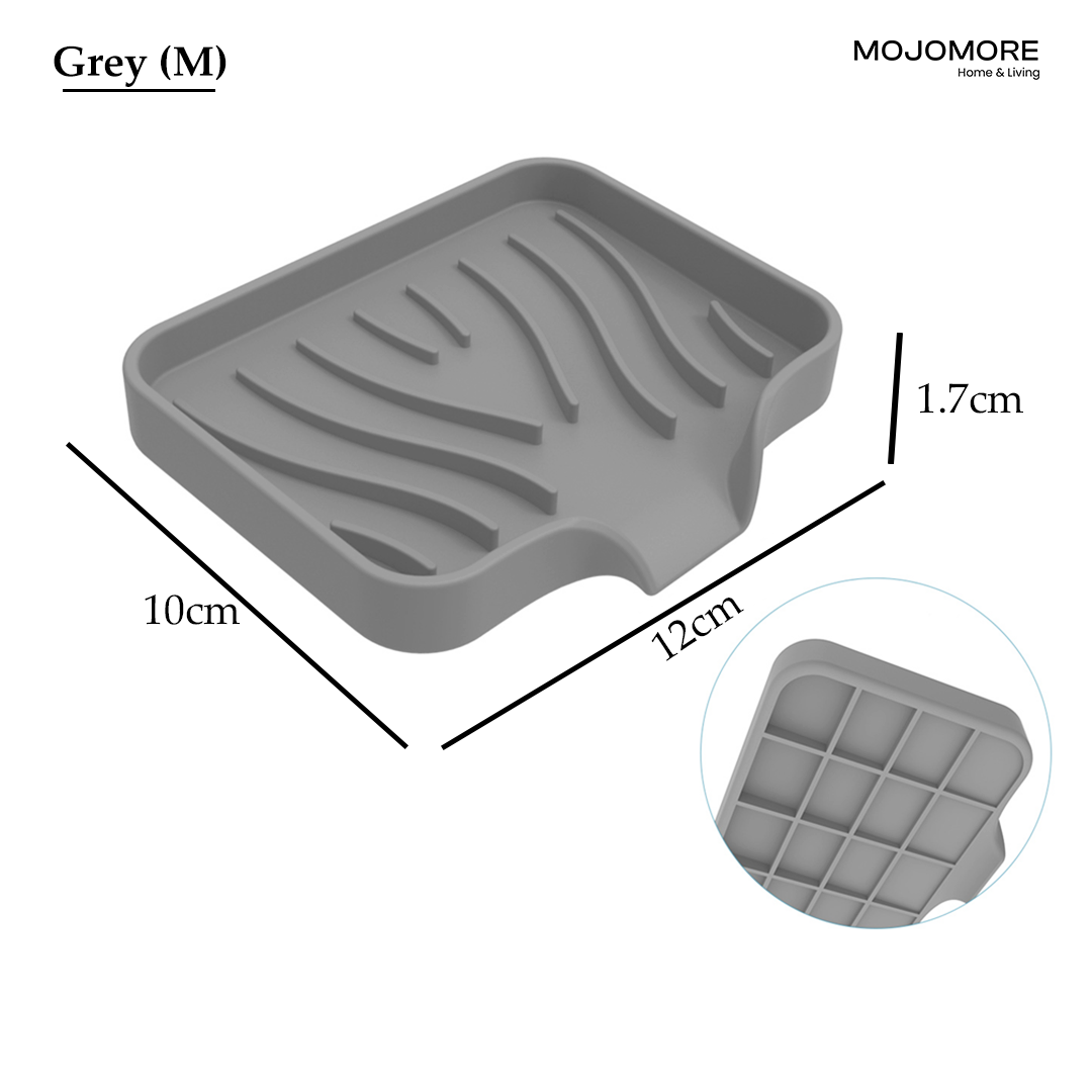 MOJOMORE Soap Holders Dishes for Bar Soap Sponge Holder Kitchen Sink Silicone Sponge holder