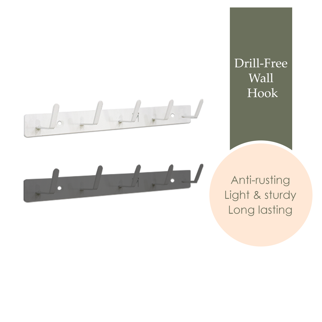 Mojomore Drill-Free Wall Hook Door Hanger Wall Hook Door Hook Clothes Hangers Clothes Hook No Drill
