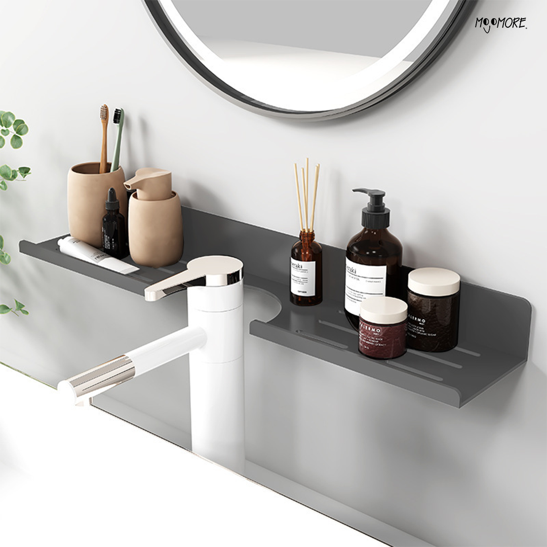 Faucet Storage Rack Bathroom Shelf Wall Mounted Organizer