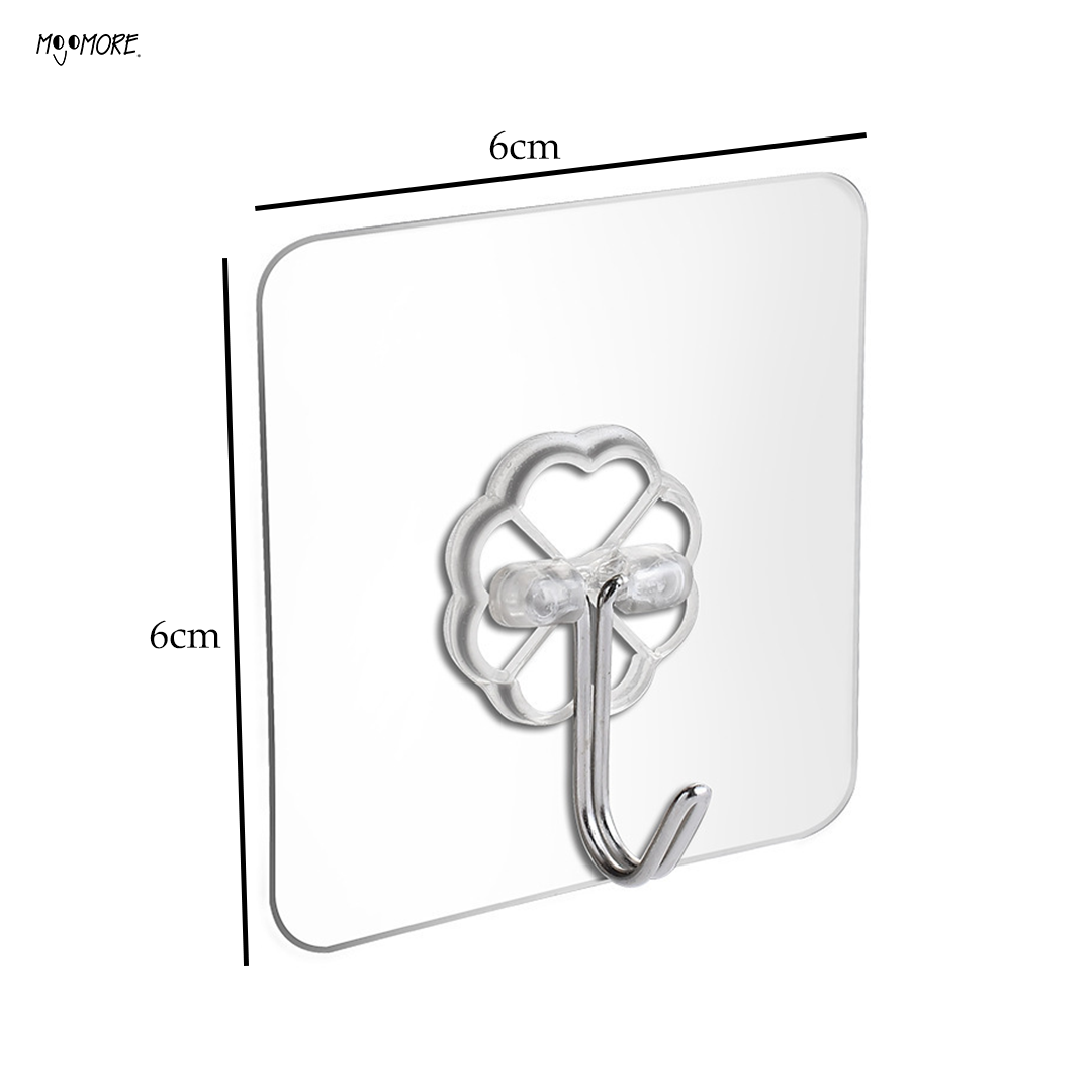 Mojomore Wall Hooks Seamless Screw, No-Punch Strong Adhesive Hook Screws ,Kitchen Bathroom Brackets Fixed Nail,Reusable