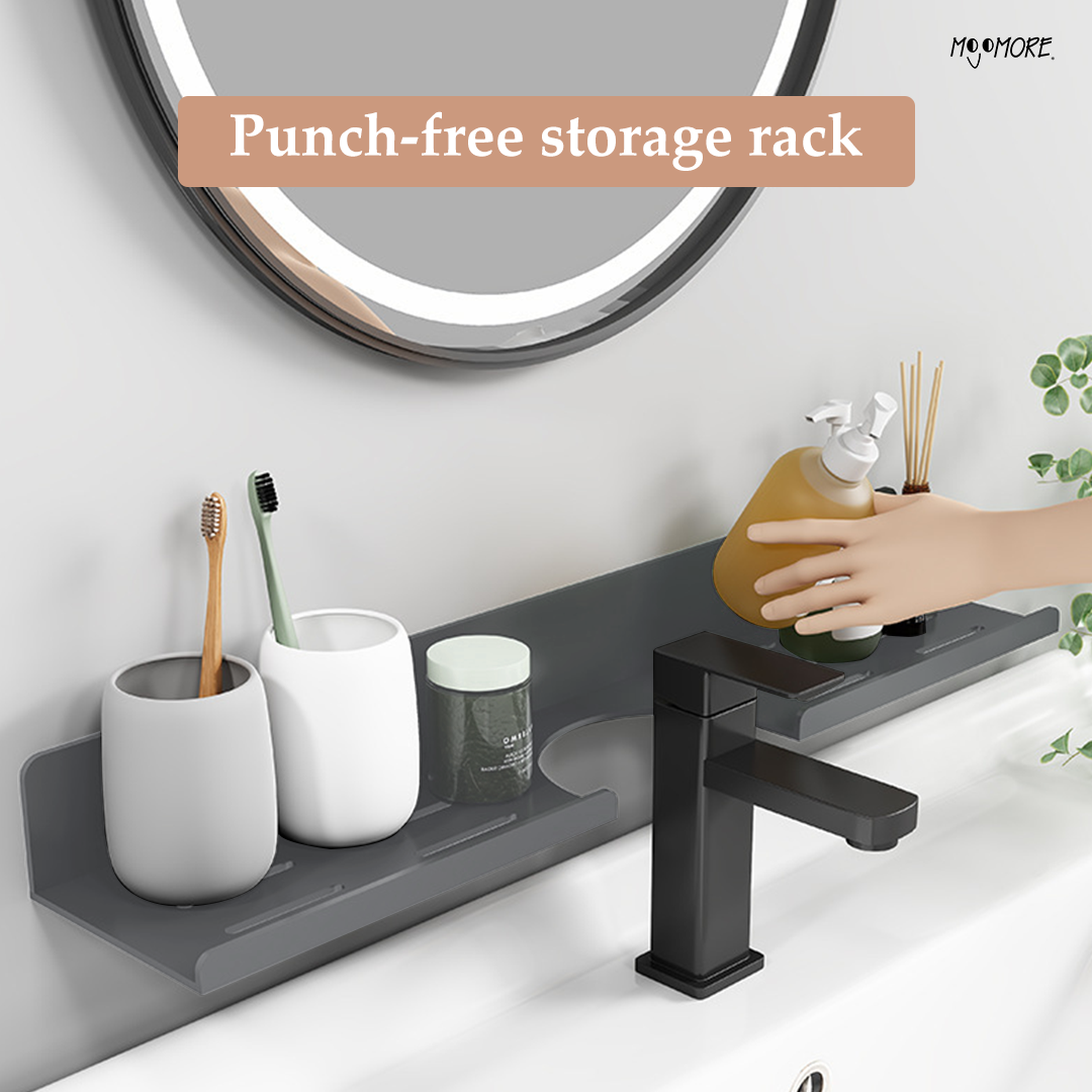 Faucet Storage Rack Bathroom Shelf Wall Mounted Organizer
