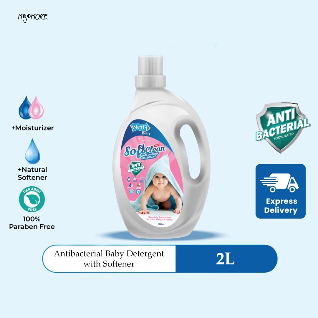 Wetty Baby Detergent Antibacterial Laundry Detergent With Softener Liquid 2000ml