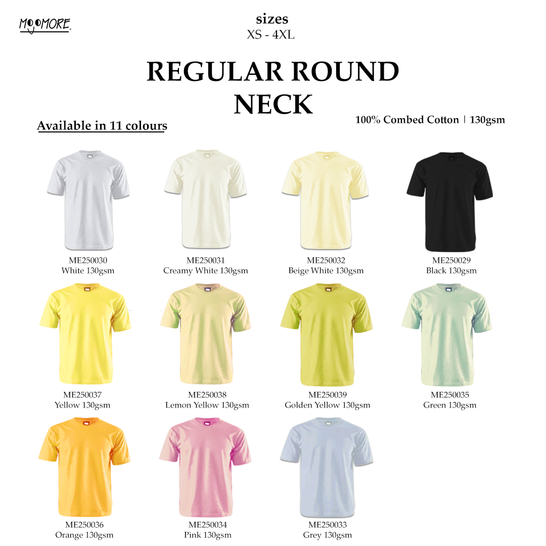 {XS-4XL} Mojomore Tshirt Plain/Tshirt Kosong Premium 100% Cotton 170GSM Slim Fit Unisex