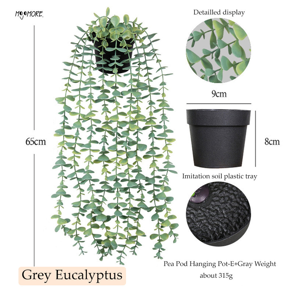 Mojomore Artificial Plants Flowerpot Hanging Garden Decoration Grape Fake Greenery Plant Home Accessories