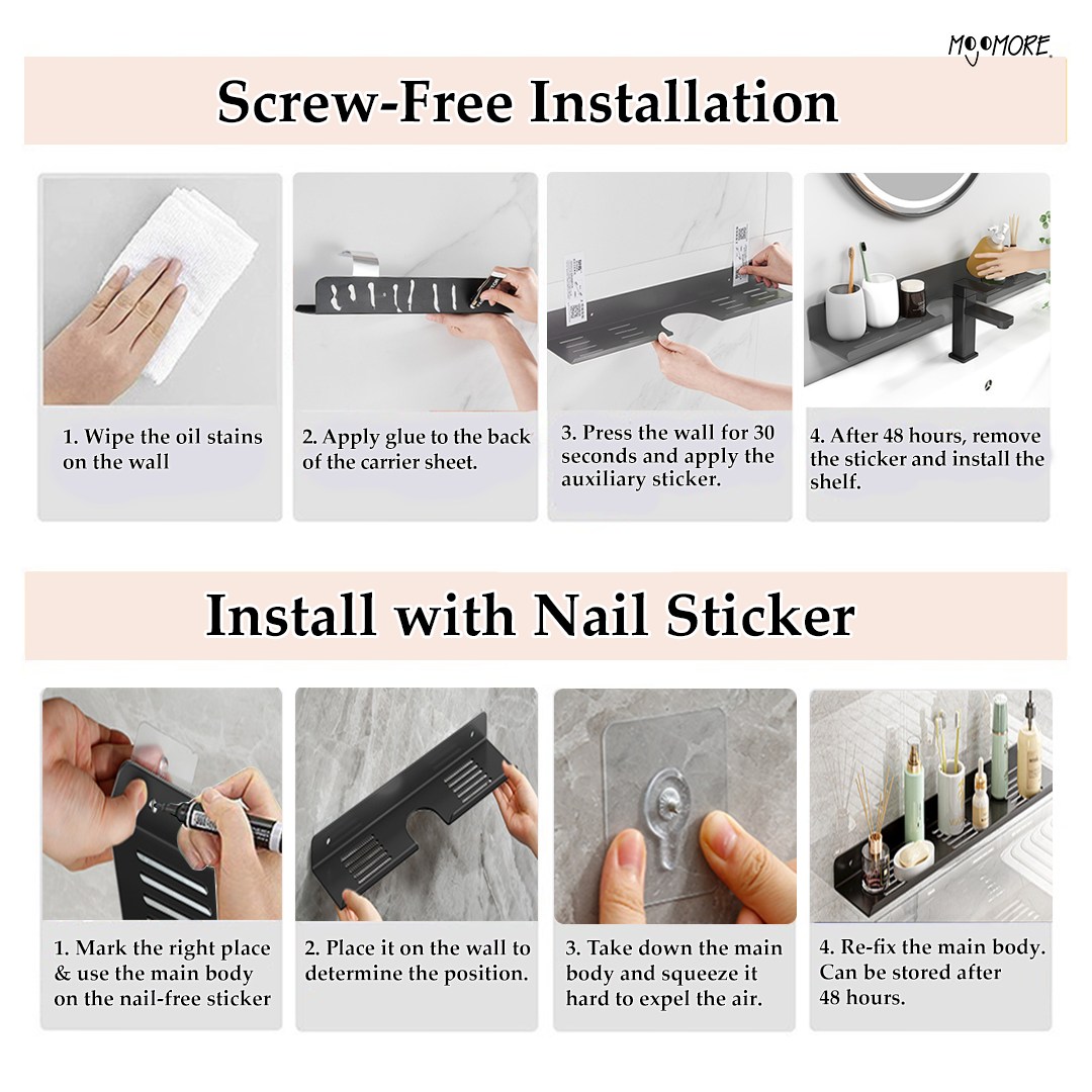 Faucet Storage Rack Bathroom Shelf Wall Mounted Organizer
