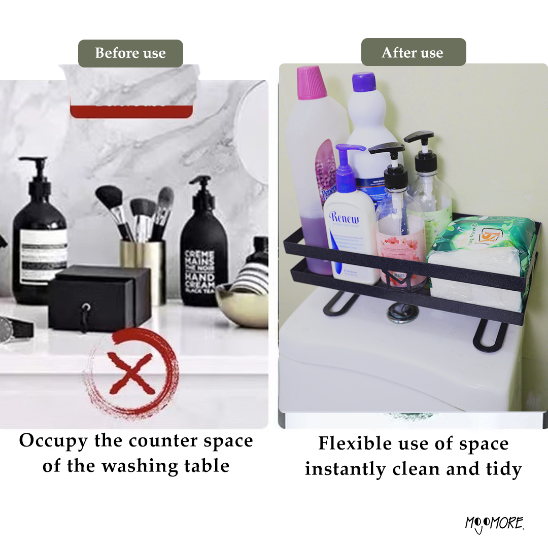 Mojomore Toilet Rack Toilet Supplies Storage Bathroom Shelf Organizer Toilet Storage Shampoo Shelves Rak Bilik TandaS