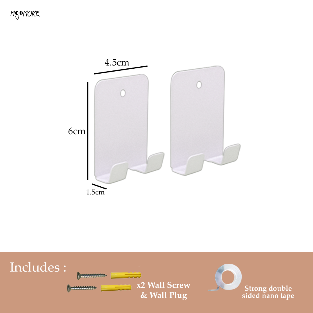 Mojomore Stainless Steel Hook Razor Holder Multi Purpose Adhesive Hooks Wall Rack Towel Hooks Home & Living