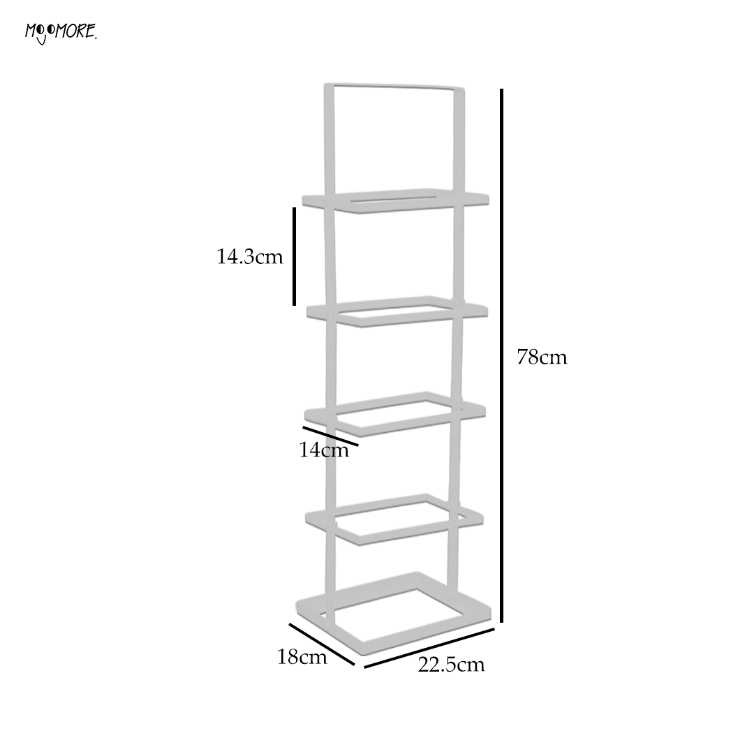 Mojomore Stylish Simple Vertical Iron Shoe Rack Pair Shoe Storage Rack Narrow Multi-Layer Single Row Shoe Rack