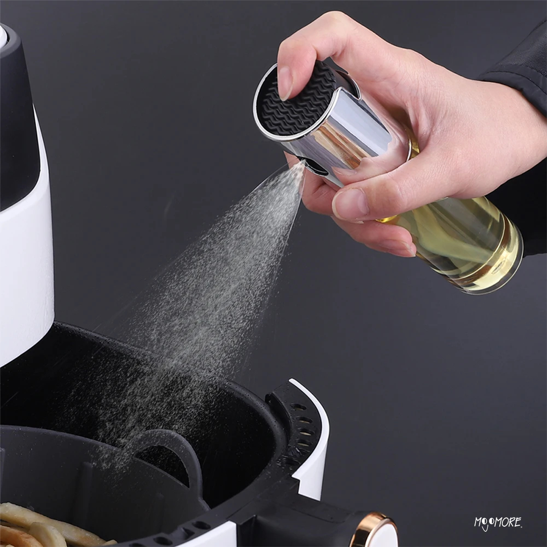 Mojomore Oil spray bottle push spray glass oil bottle kitchen household barbecue stainless steel oil spray bottle