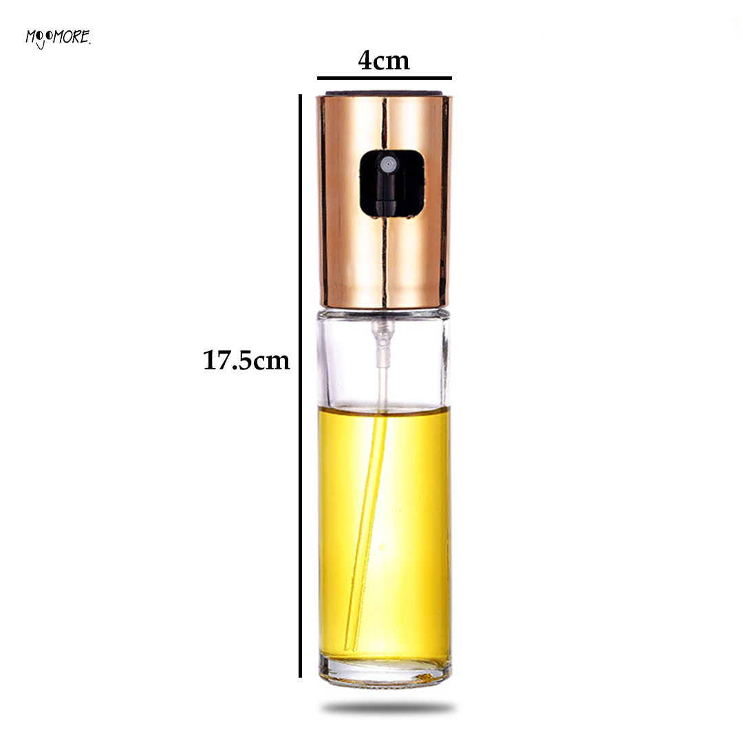 Mojomore Oil spray bottle push spray glass oil bottle kitchen household barbecue stainless steel oil spray bottle