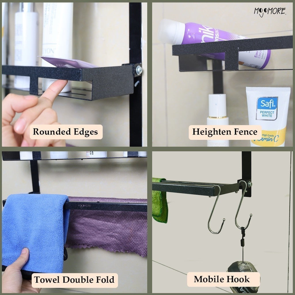 Bathroom Rack Toilet Rack Shelf Shampoo Rack Organizer Towel