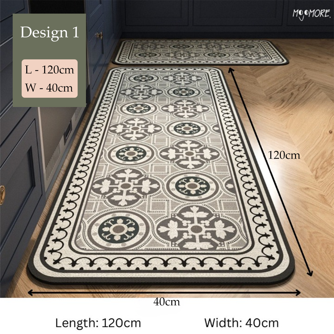 Mojomore Long Absorbent Bath Mat Alas Kaki Karpet Antislip Floor Mat Fast Dry Floor Diatom Mat Karpet