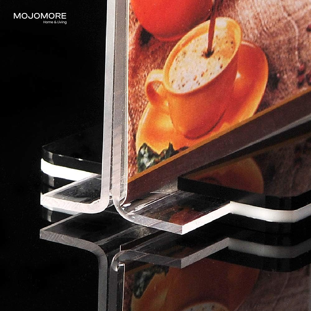 2025 Acrylic Menu Stand Restaurant Promotion Poster Display T-shape Table Menu Holder A6 A5 A4 QR Code Display Holder
