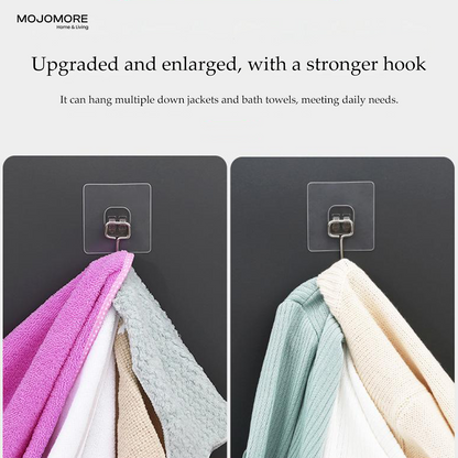 Mojomore Wall Hooks Seamless Screw, No-Punch Strong Adhesive Hook Screws ,Kitchen Bathroom Brackets Fixed Nail,Reusable