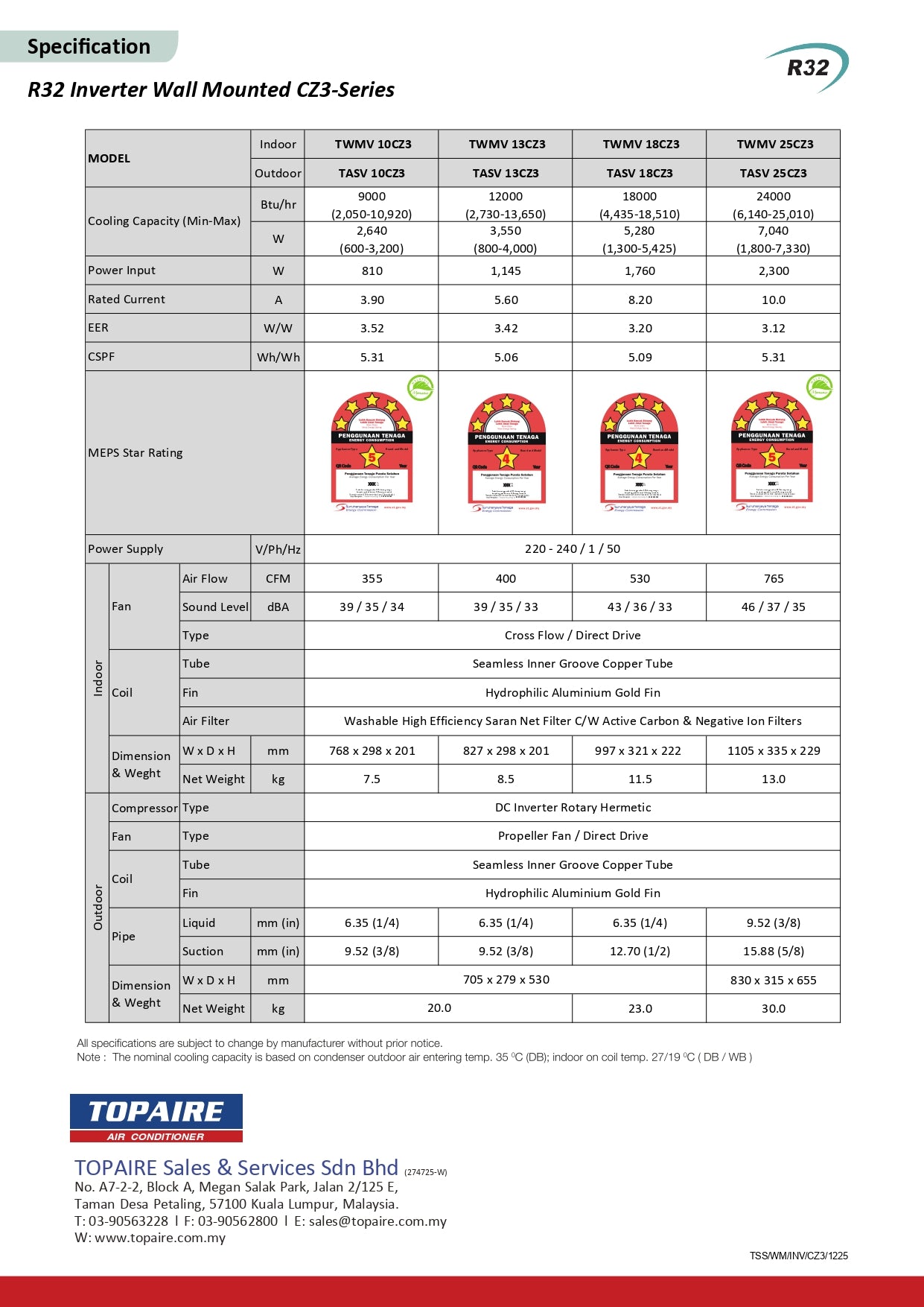 Topaire CZ3 SmartAir+ Series