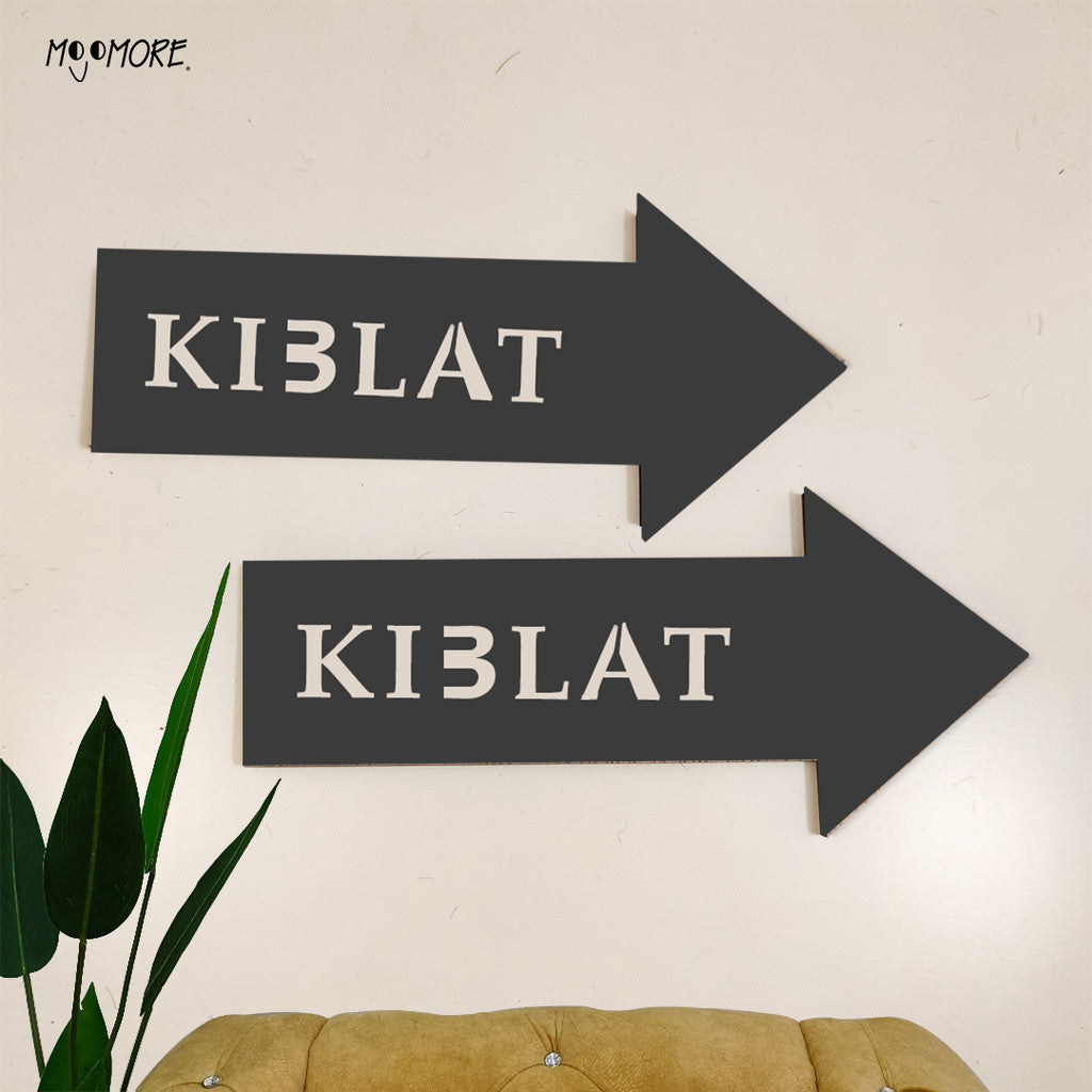 Mojomore Penunjuk Tanda Arah Kiblat Mekah Material Metal