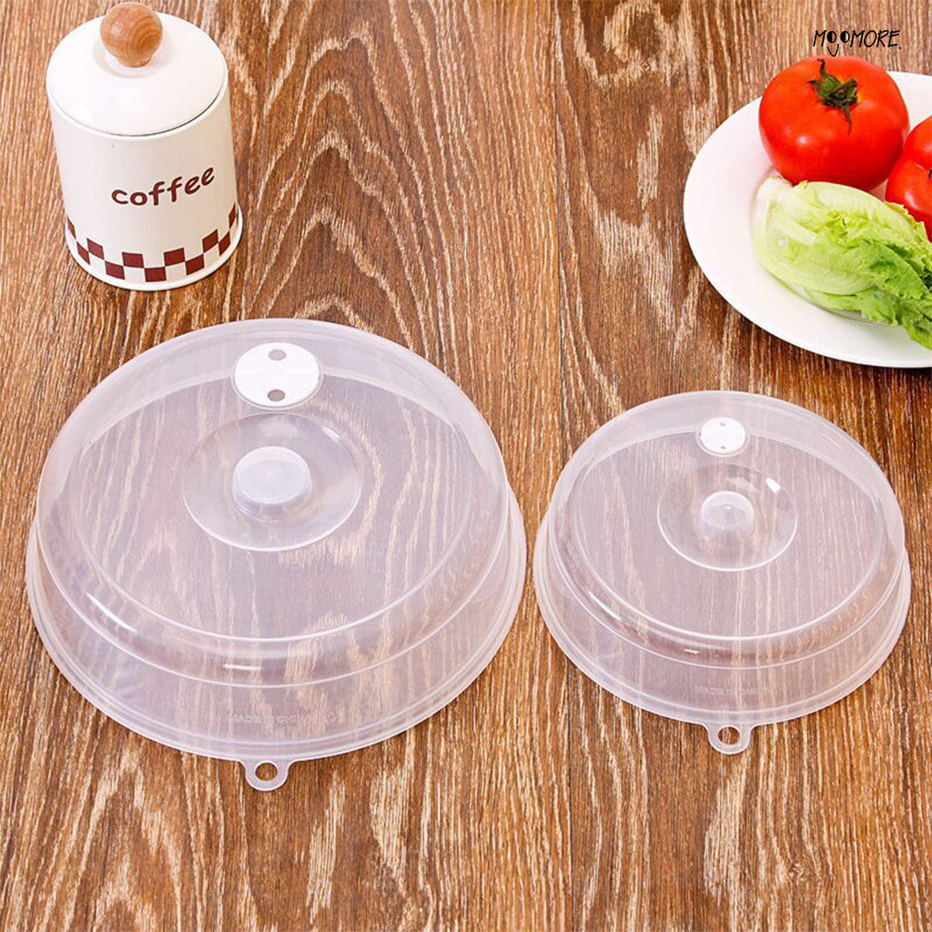 Mojomore Clear Plastic Microwave Food Cover Plate Lid Vented Splatter Guard Protector