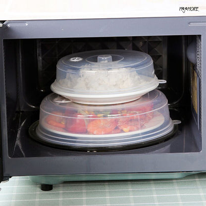 Mojomore Clear Plastic Microwave Food Cover Plate Lid Vented Splatter Guard Protector