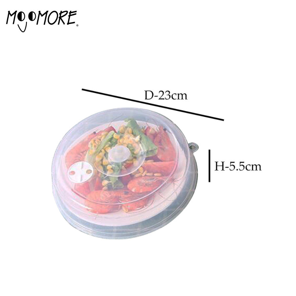 Mojomore Clear Plastic Microwave Food Cover Plate Lid Vented Splatter Guard Protector