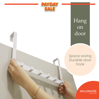 Mojomore Premium Aluminum Over The Door Hook Clothes Hanger Wall Hook Door Hanger