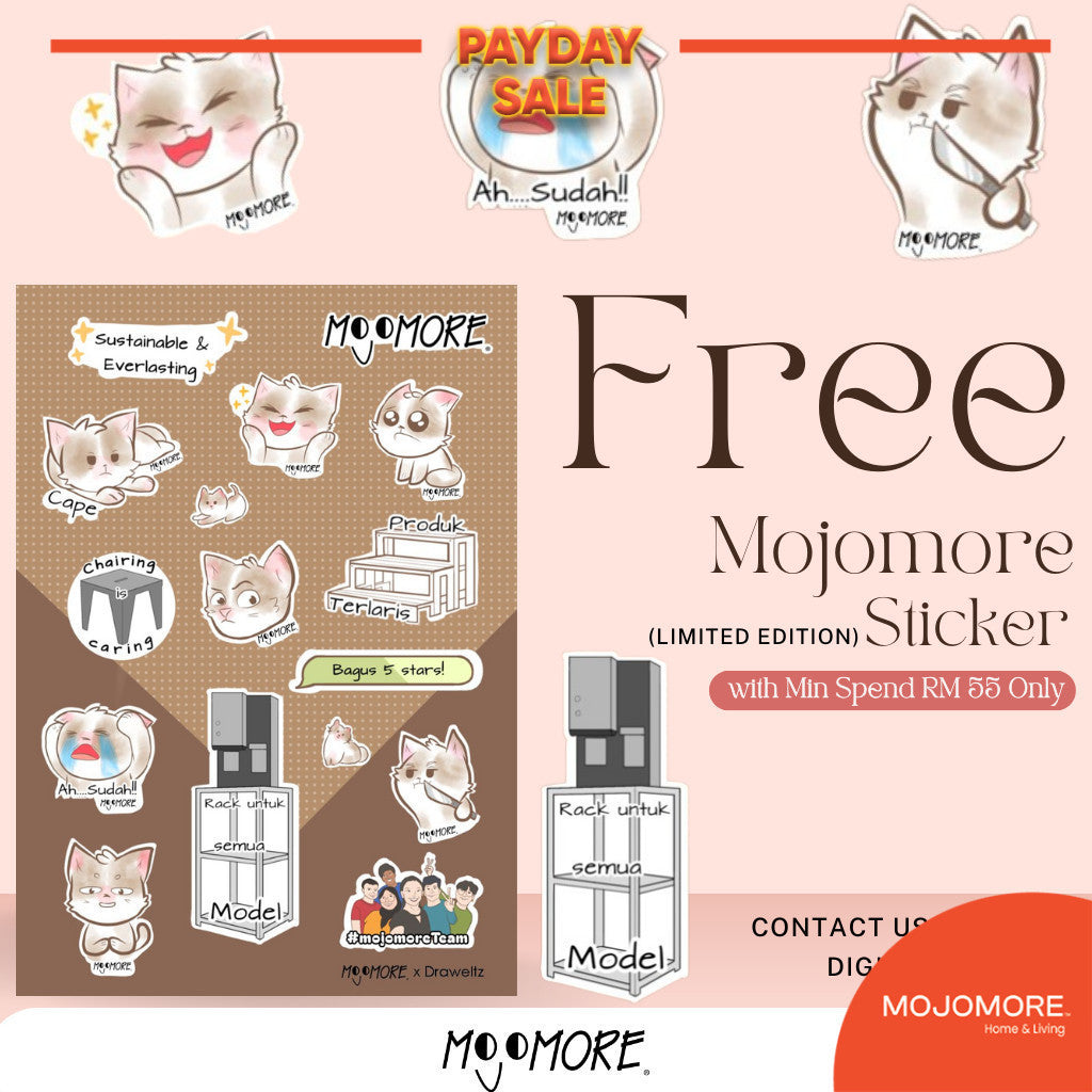 Mojomore x Draweltz Home and Living Cute Cat Kids Friendly Stickers