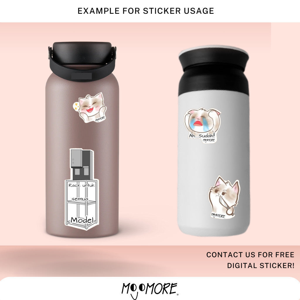 Mojomore x Draweltz Home and Living Cute Cat Kids Friendly Stickers
