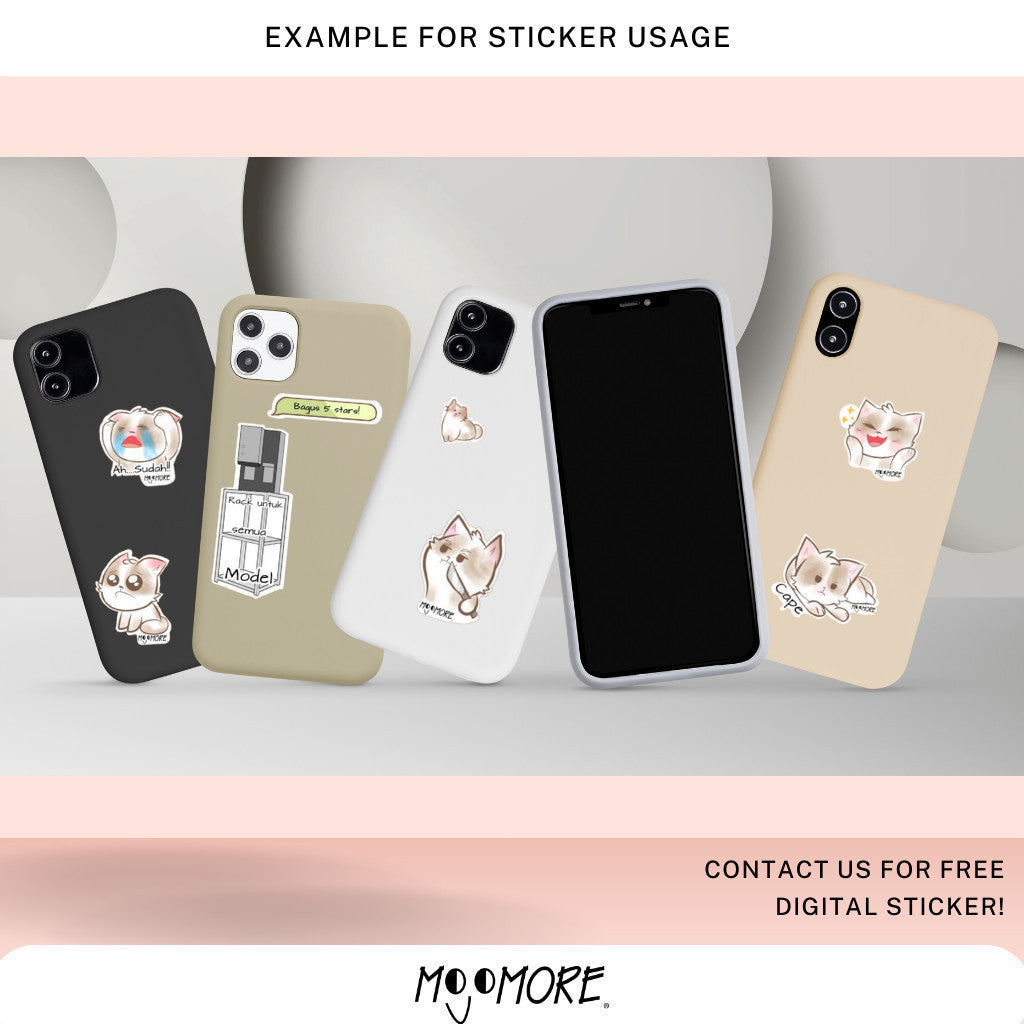Mojomore x Draweltz Home and Living Cute Cat Kids Friendly Stickers