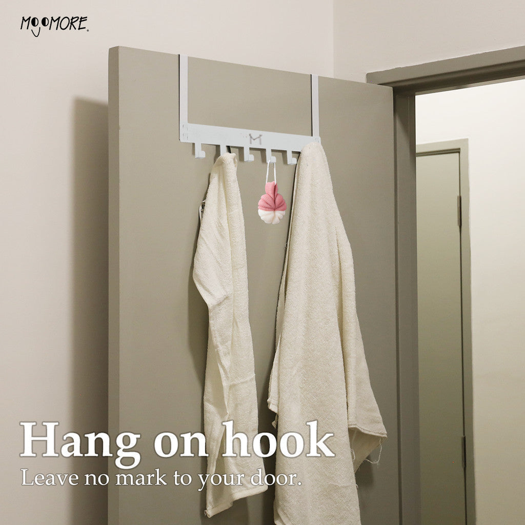 Mojomore Premium Aluminum Over The Door Hook Clothes Hanger Wall Hook Door Hanger