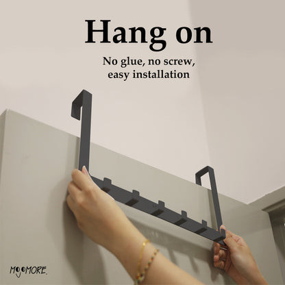 Mojomore Premium Aluminum Over The Door Hook Clothes Hanger Wall Hook Door Hanger