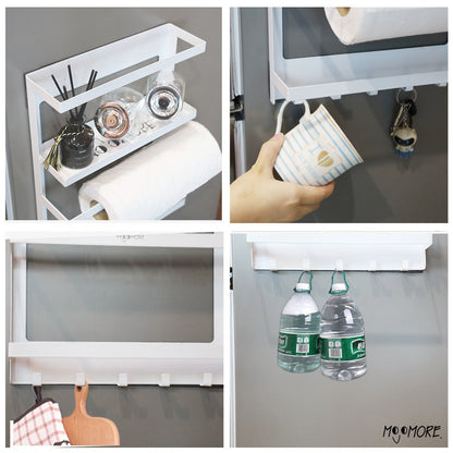 Mojomore Magnetic Rack For Refrigerator and Kitchen Cabinet, Strong Suction Magnet Rack