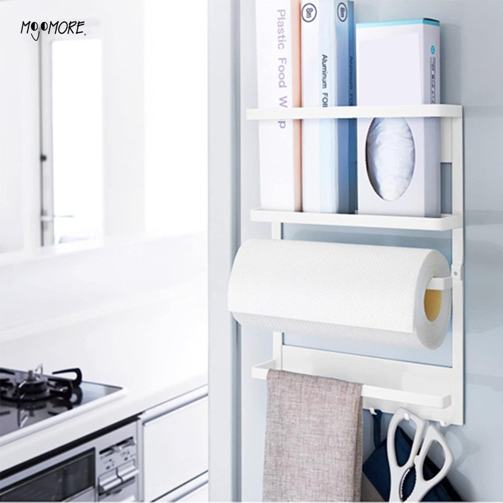 Mojomore Magnetic Rack For Refrigerator and Kitchen Cabinet, Strong Suction Magnet Rack