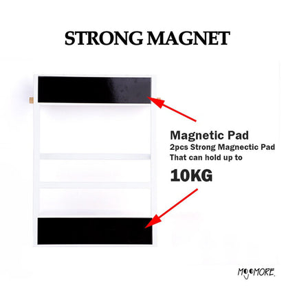 Mojomore Magnetic Rack For Refrigerator and Kitchen Cabinet, Strong Suction Magnet Rack
